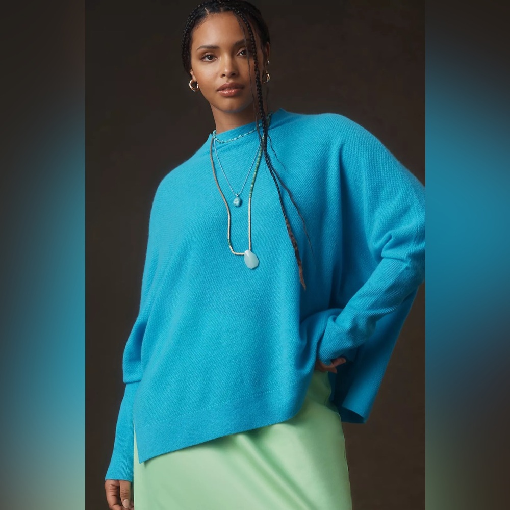 Anthropologie The Shea Oversized Boxy Cashmere Sweater by Maeve size XL